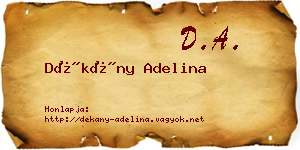 Dékány Adelina névjegykártya